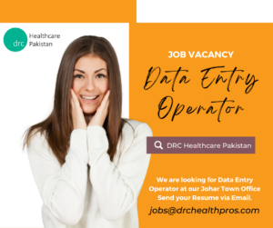 DRC Healthcare Pakistan - Data Entry Operator